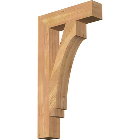 Ekena Millwork Imperial Block Smooth Bracket, Western Red Cedar, 3 1/2"W x 16"D x 28"H BKT04X16X28IMP05SWR